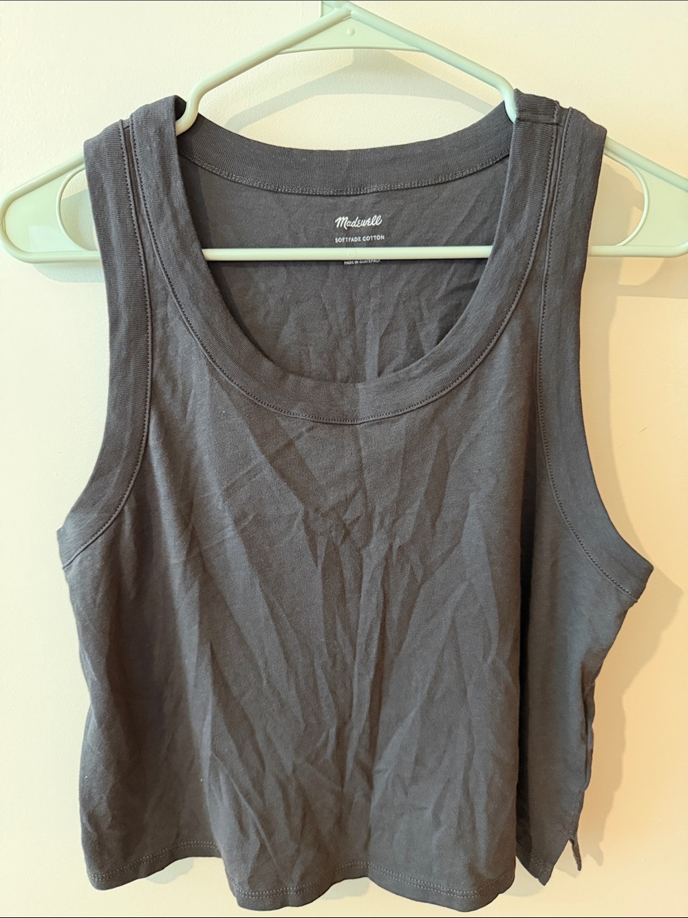 Madewell Women's Charcoal Crewneck Tank Top